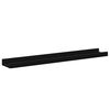 vidaXL Wall Shelves 4 pcs Black 60x9x3 cm