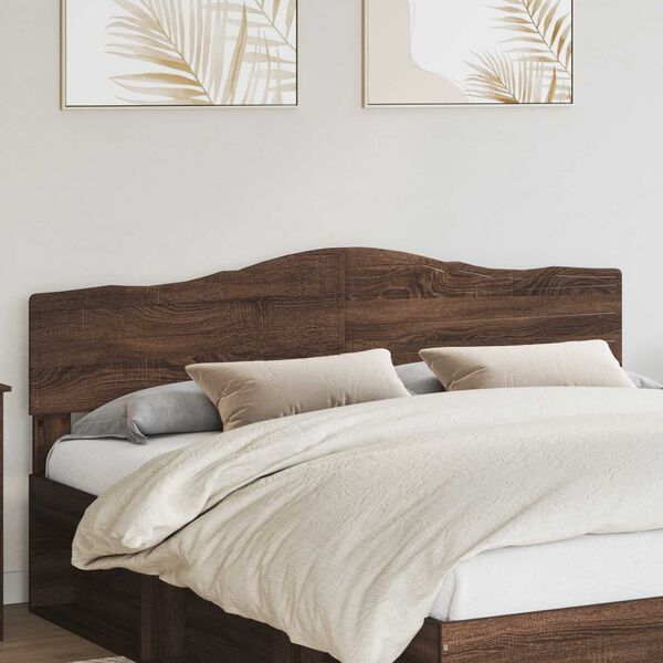vidaXL Headboard with Headboard Brown Oak 180 cm Engineered wood