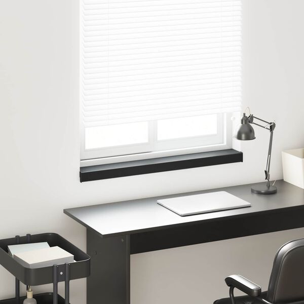 vidaXL Window Sill Black with Wood Grain 60 x 10 x 4.5 cm PVC