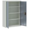 vidaXL File Cabinet Light Grey and Dark Grey 90x40x140 cm Steel