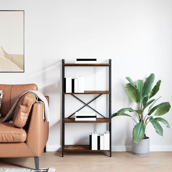 vidaXL Bookshelf Smoked Oak 60 x 30 x 120 cm Engineered Wood