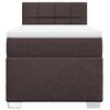 vidaXL Box Spring Bed with Mattress Dark Brown 90x200 cm Fabric