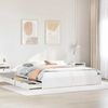 vidaXL Bed Frame without Mattress White 180x200 cm Super King Solid Wood Pine