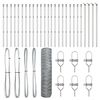 vidaXL Hexagonal Fence Ground Fix 50 x 0.8 m Galvanised Steel Silver