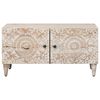 vidaXL Coffee Table White 80 x 50 x 40 cm Solid Mango Wood