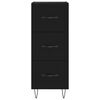 vidaXL Highboard Black 34.5x34x180 cm Engineered Wood