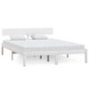 vidaXL Bed Frame without Mattress White Solid Wood 140x190 cm