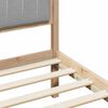 vidaXL Bed frame Brown and light grey 135 x 190 cm Solid pine wood