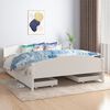 vidaXL Bed Frame without Mattress White Solid Wood Pine 160x200 cm