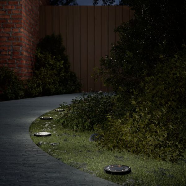 vidaXL Solar Ground Lights with Ground Spikes Outdoor 4 pcs Warm White