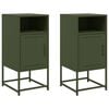 vidaXL Bedside Cabinets 2 pcs Olive Green 36x39x78 cm Steel