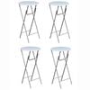 vidaXL Bar Tables 4 pcs with MDF Tabletop White