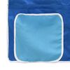 vidaXL Kids'Loft Bed Frame with Curtains Black and Blue 107 x 200 cm