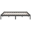 vidaXL Bed Frame without Mattress Grey Solid Wood 200x200 cm