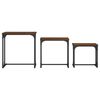 vidaXL Nesting Coffee Tables 3 pcs Brown Oak Engineered Wood