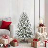vidaXL Artificial Christmas Tree Green and White 120 cm PVC and Metal