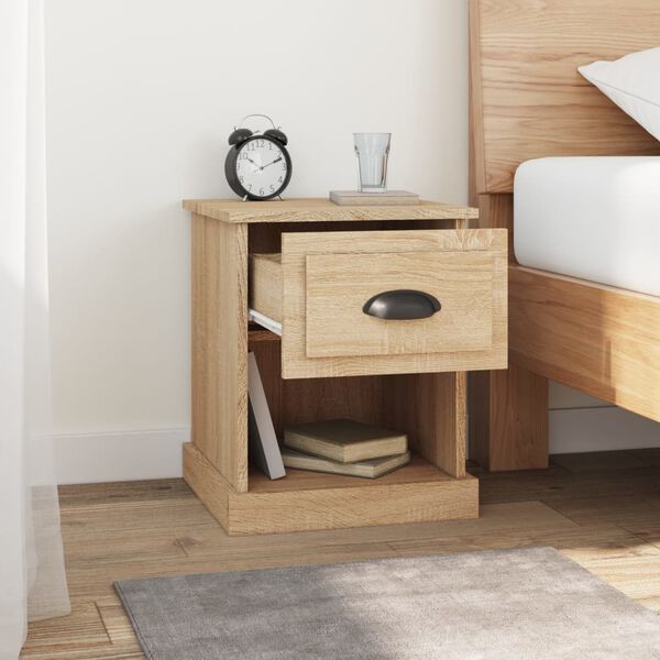 vidaXL Bedside Cabinet Sonoma Oak 39x39x47.5 cm Engineered Wood