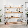 vidaXL Floating Shelves 4 pcs 160x20x4 cm Oil Finished Solid Wood Acacia