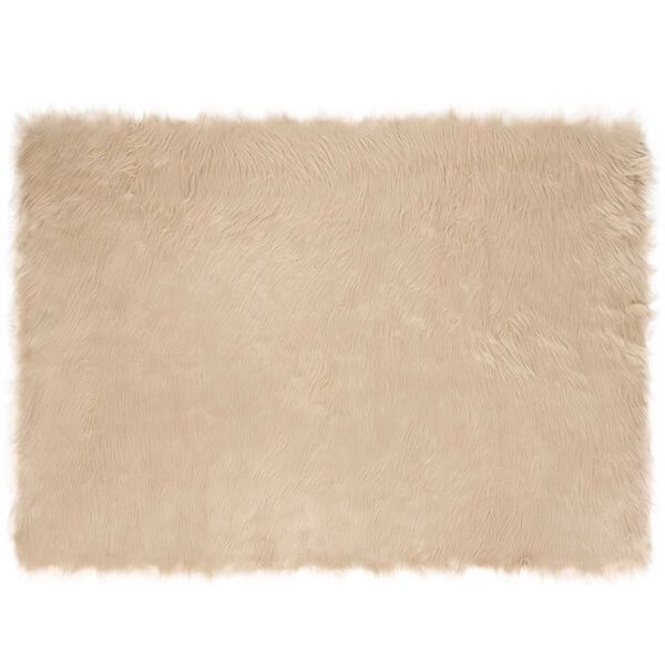 vidaXL Faux Sheepskin Rug Tafalla Beige 120 x 170 cm Polyester