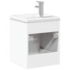 vidaXL Bathroom Sink Cabinet with Built-in Basin White