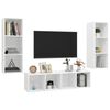 vidaXL 3 Piece TV Cabinet Set White Engineered Wood