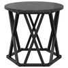 vidaXL Nesting Side Table 3 pcs Black Oak Engineered Wood and Steel
