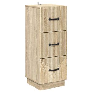 vidaXL Drawer Cabinet 33 x 34.5 x 87 cm Engineered Wood Sonoma Oak