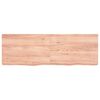 vidaXL Wall Shelf Light Brown 120x40x(2-6) cm Treated Solid Wood Oak
