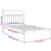 vidaXL Metal Bed Frame without Mattress with Headboard Black 107x203cm