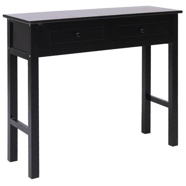 vidaXL Console Table Black 90x30x77 cm Wood