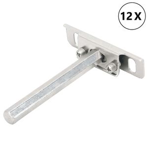 vidaXL Floating Shelf Brackets 12pcs Invisible &Oslash;12x100 mm Carbon Steel