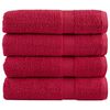 vidaXL Premium Hand Towels SOLUND 4 pcs Red 50x100 cm 600 gsm