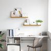 vidaXL Wall Shelf 2 pcs Beige 80 x 23.5 x 4 cm Engineered Wood