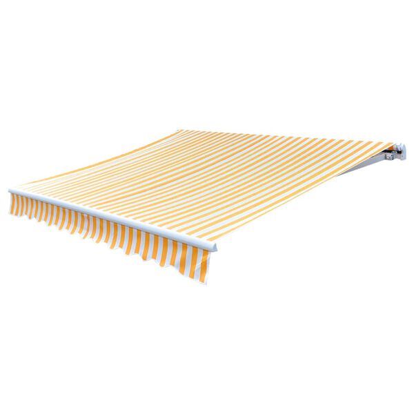 vidaXL Awning Top Sunshade Canvas Orange & White 450x300 cm