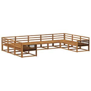 vidaXL Outdoor Sofa Set 9 pcs Natural Solid Acacia Wood