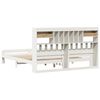 vidaXL Bookcase Bed without Mattress White 180x200 cm Super King Solid Wood Pine