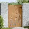 vidaXL Garden Gate 85x125 cm Corten Steel Grass Design