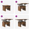 vidaXL Coffee Table Smoked Oak 55 x 54.5 x 45 cm Engineered wood
