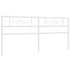 vidaXL Metal Replace Headboard White 193 cm