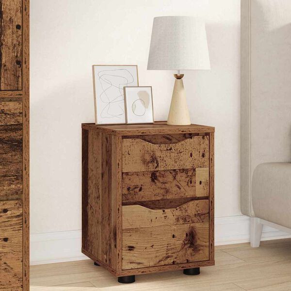 vidaXL Bedside Tables 2 pcs Old Wood 30.5 x 30 x 43 cm Engineered Wood