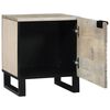 vidaXL Bedside Cabinet 2 pcs White and Black 40 x 33 x 46 cm