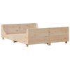 vidaXL Bed Frame without Mattress 150x200 cm King Size Solid Wood Pine
