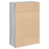 vidaXL Highboard Grey Sonoma 80x42.5x124 cm Engineered Wood