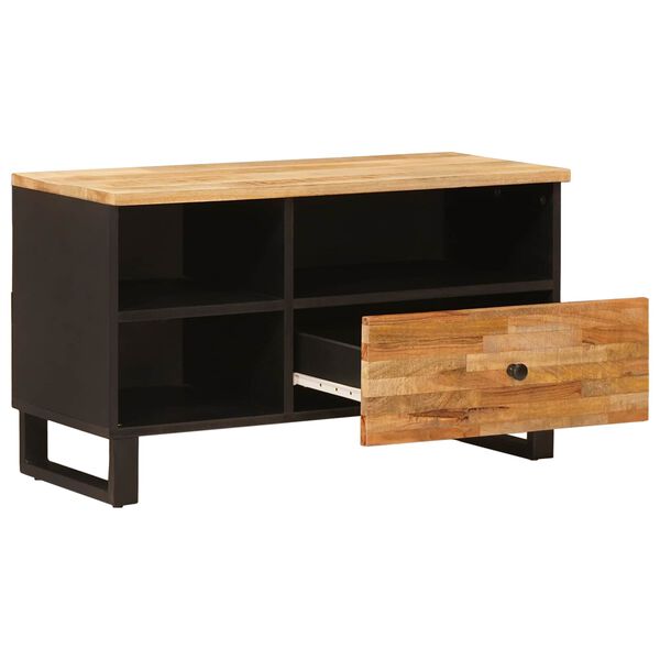 vidaXL TV Cabinet with Drawer Brown 80 x 33 x 46 cm Solid Mango Wood