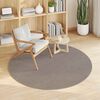 vidaXL Area Rugs Round LUGO Taupe &Oslash; 120 CM Polyester