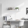 vidaXL Floating Wall Shelf High Gloss White 120x23.5x3.8 cm MDF
