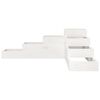 vidaXL Garden Planter 4-Tier 106x104.5x36 cm White Solid Wood Pine