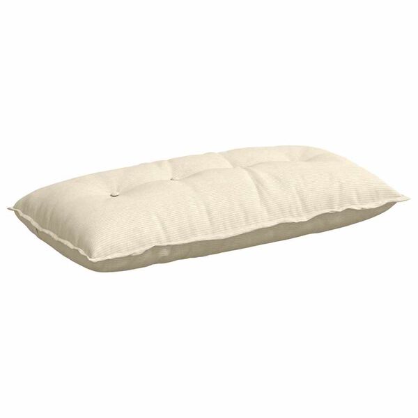 vidaXL Back Pillow Cream 100 x 50 cm Corduroy Fabric