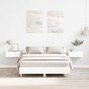 vidaXL Bed Frame No Mattress White 135x190 cm Double Engineered Wood