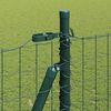 vidaXL Fence with Posts Green 1.6 x 10 m Steel